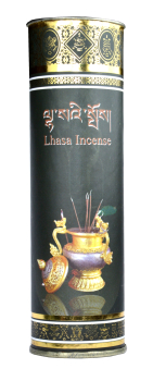 Lhasa - Tibetan incense sticks, short, made according to an old recipe with valuable medicinal herbs, approx. 50 thin, short incense sticks in the packaging